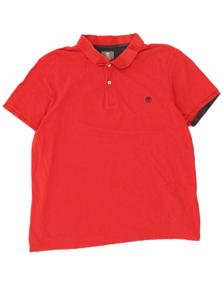 Timberland Mens Earthkeepers Regular Fit Polo Shirt 3XL Red Cotton