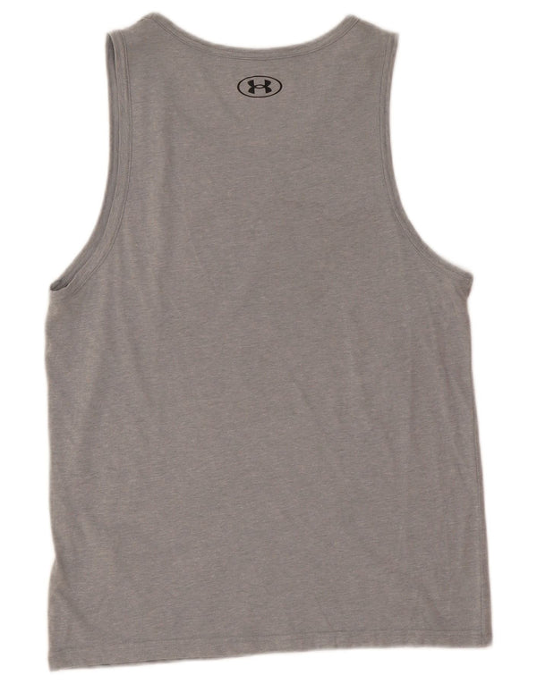 Under Armour Mens Graphic Vest Top Medium Grey Cotton