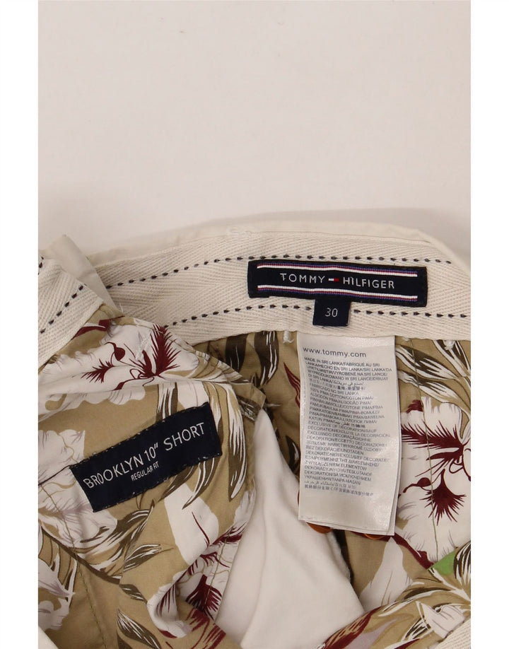 TOMMY HILFIGER Mens Brooklyn Chino Shorts W30 Medium White Cotton