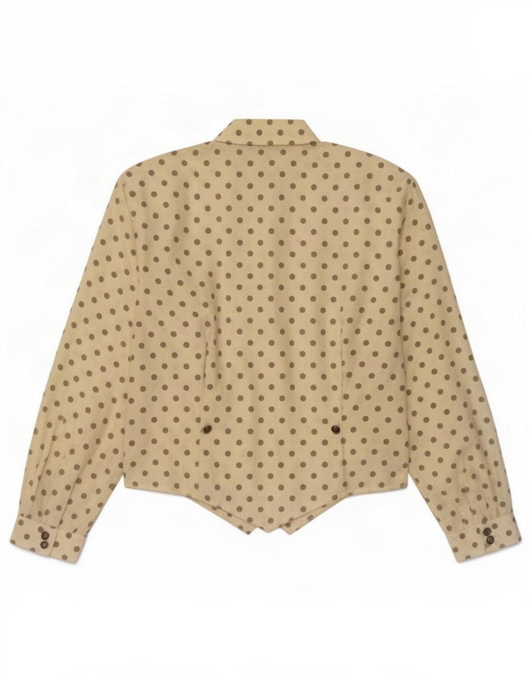 Swish Womens Oversized Shirt Blouse UK 10 Small Yellow Polka Dot Polyester