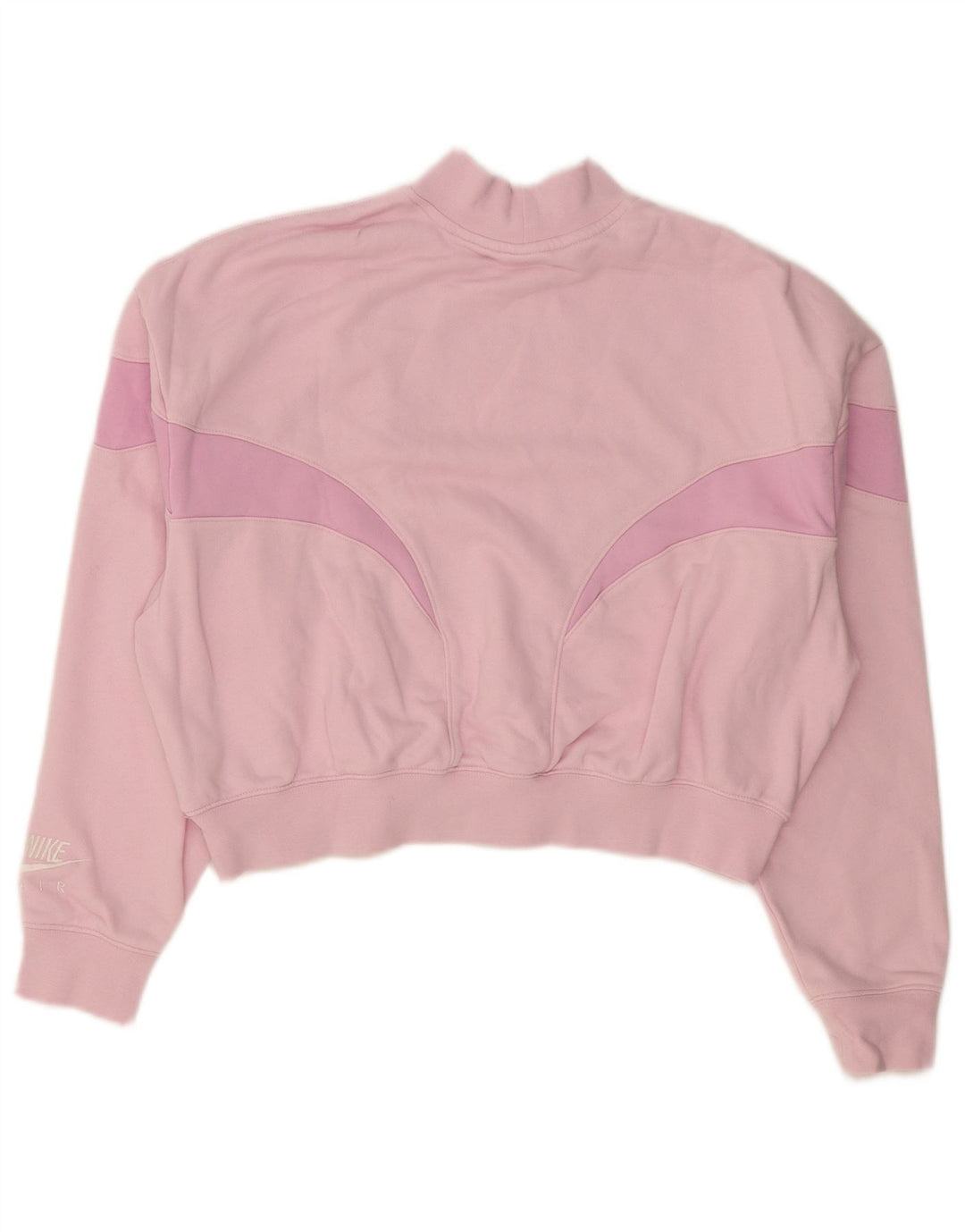 Nike Womens Oversized Graphic Crop Sweatshirt Jumper UK 14 Medium Pink