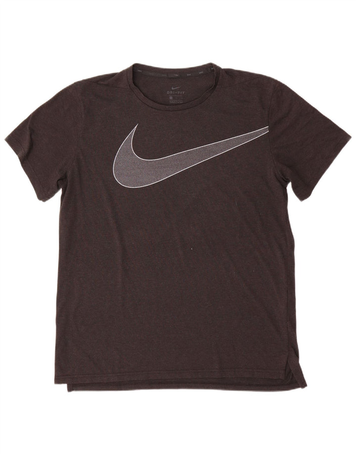 Nike Mens Dri Fit Graphic T-Shirt Top Large Grey Polyester