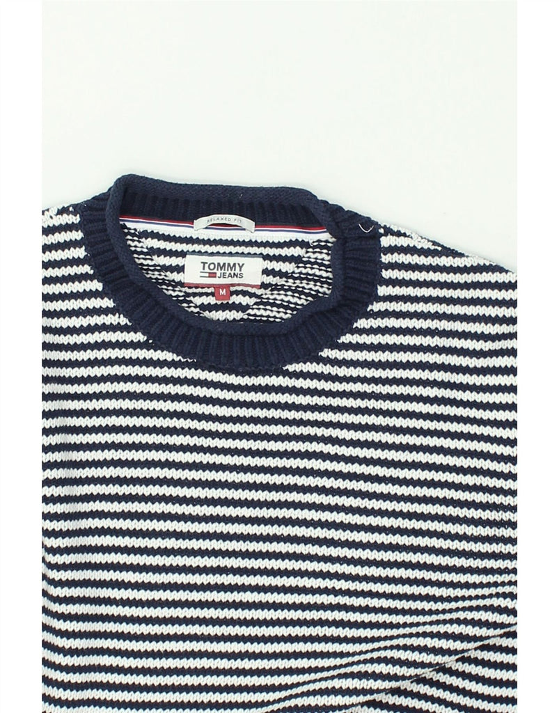 TOMMY HILFIGER Mens Relaxed Fit Crew Neck Jumper Sweater Medium Navy Blue | Vintage Tommy Hilfiger | Thrift | Second-Hand Tommy Hilfiger | Used Clothing | Messina Hembry 