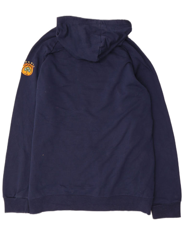 Adidas Mens Panathinaikos B.C. Graphic Hoodie Jumper 2XL Navy Blue Cotton