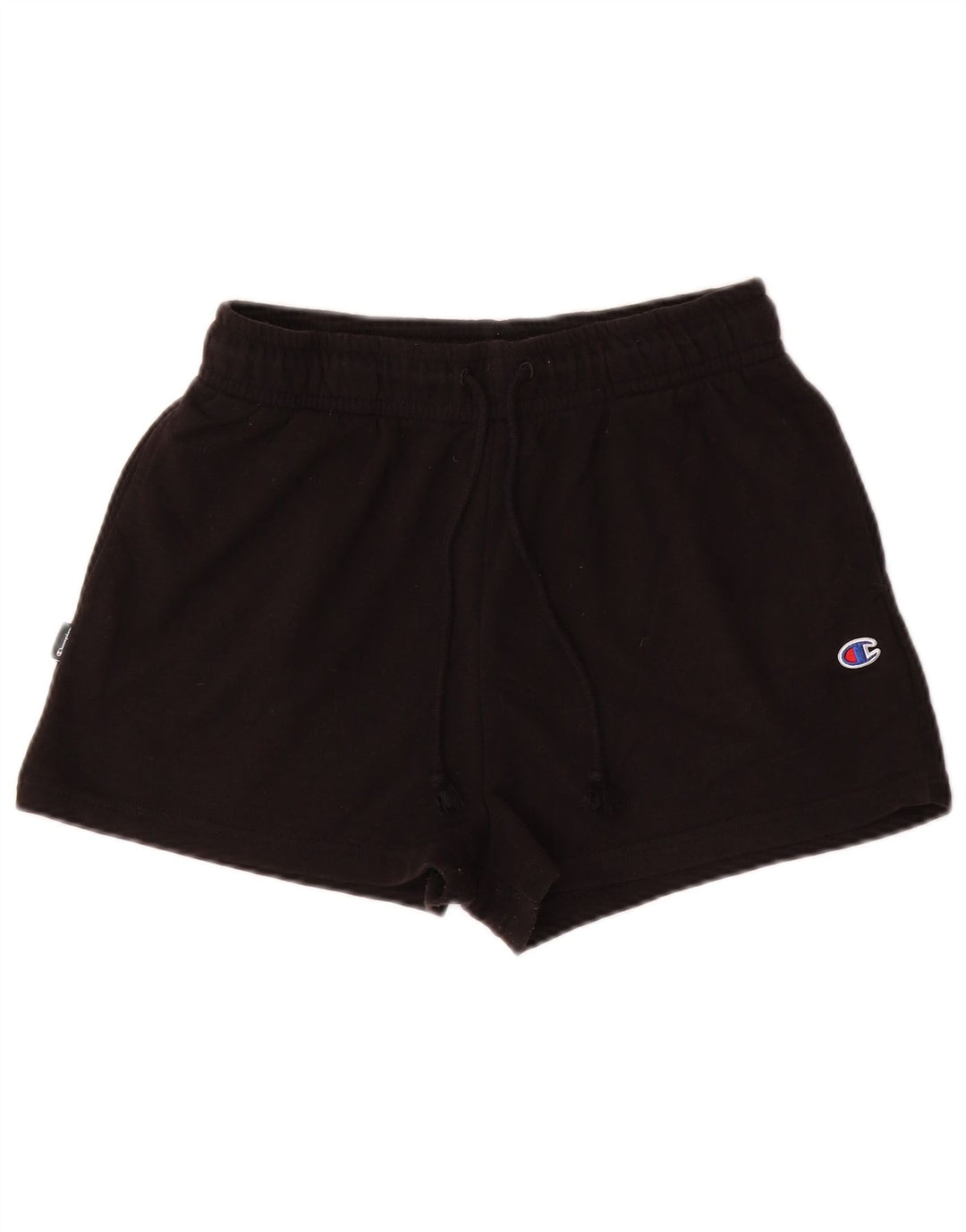 CHAMPION Womens Sport Shorts UK 14 Medium  Black Cotton