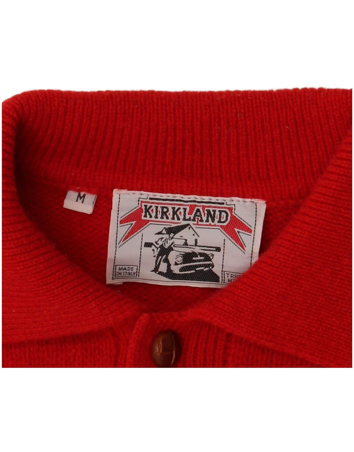 Kirkland Mens Polo Neck Jumper Sweater Medium Red