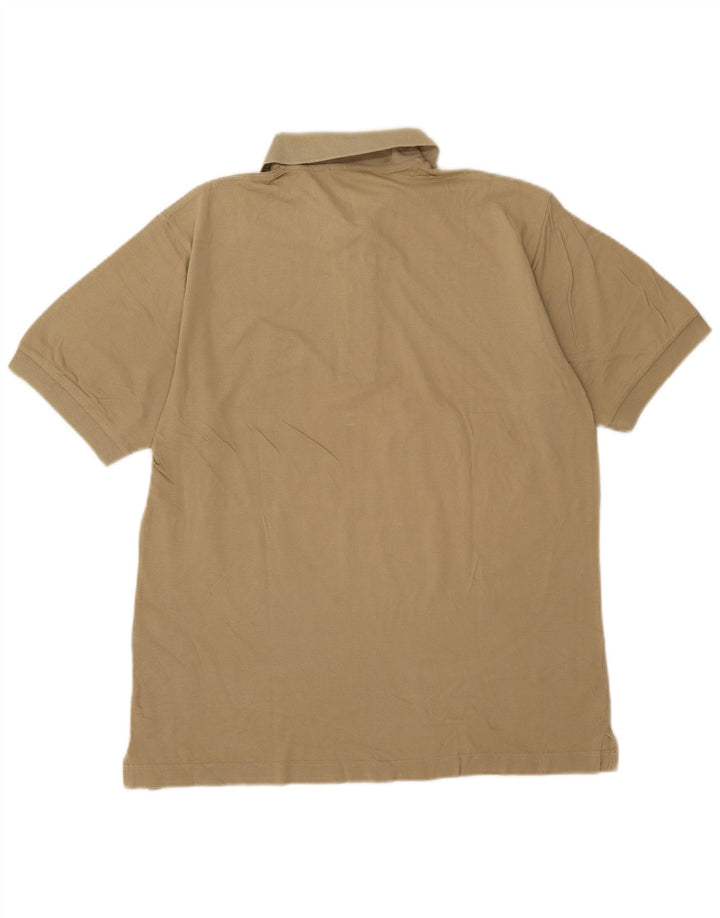 Sergio Tacchini Mens Polo Shirt IT 46 Small Beige Cotton