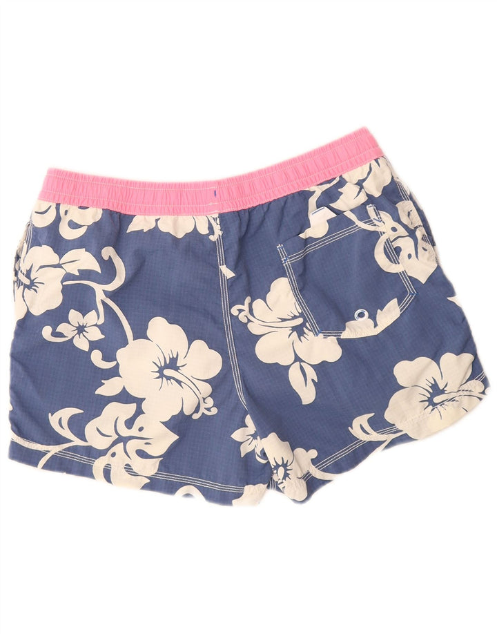 North Sails Womens Swimming Shorts UK 14 Medium  Blue Floral Polyamide