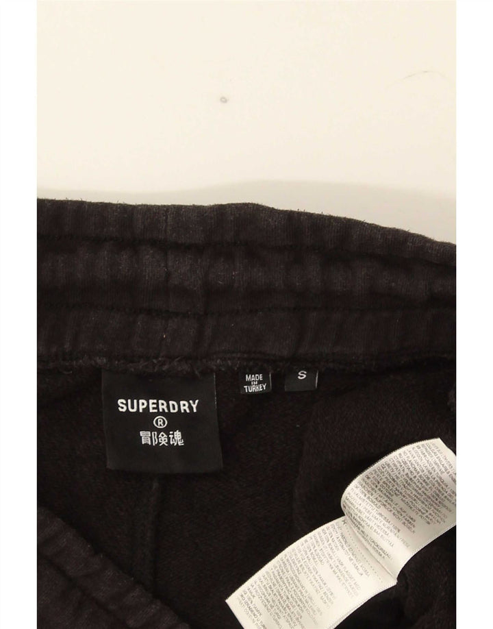 Superdry Mens Graphic Tracksuit Trousers Joggers Small Black Cotton