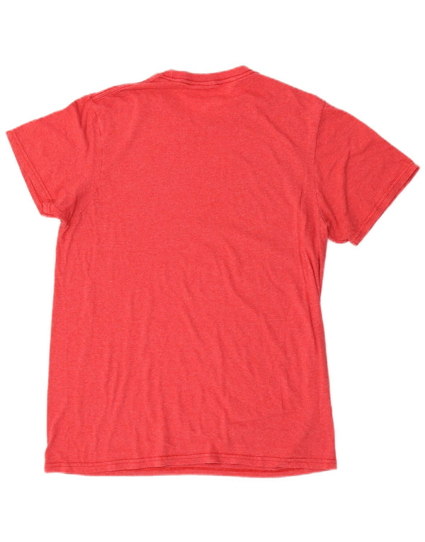 Quiksilver Mens Regular Fit Graphic T-Shirt Top Medium Red Cotton