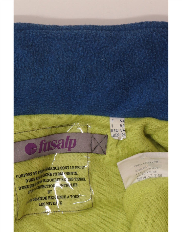 Fusalp Mens Ski Jacket IT 54 2XL Blue Colourblock Polyamide