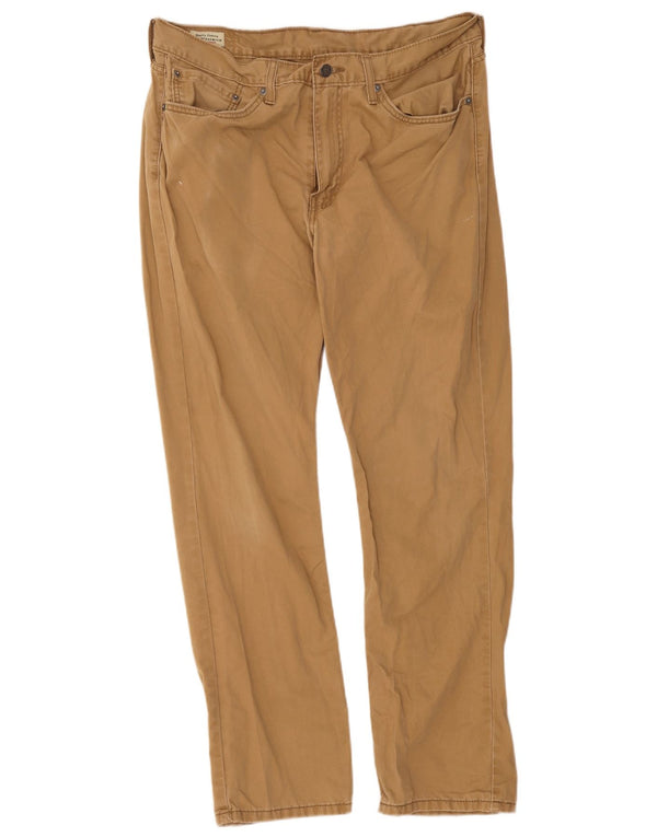 Levi's Womens 511 Slim Fit Casual Trousers W36 L32 Beige Cotton