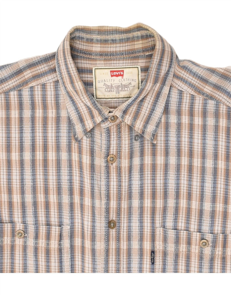 LEVI'S Mens Shirt Large Grey Check | Vintage Levi's | Thrift | Second-Hand Levi's | Used Clothing | Messina Hembry 