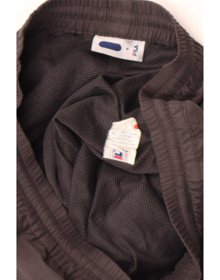 Fila Mens Graphic Tracksuit Trousers Joggers Small Grey Polyester
