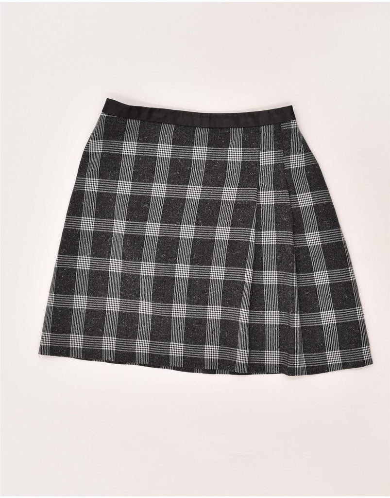 OASIS Womens A-Line Skirt UK 8 Small W26 Grey Check Polyester | Vintage Oasis | Thrift | Second-Hand Oasis | Used Clothing | Messina Hembry 