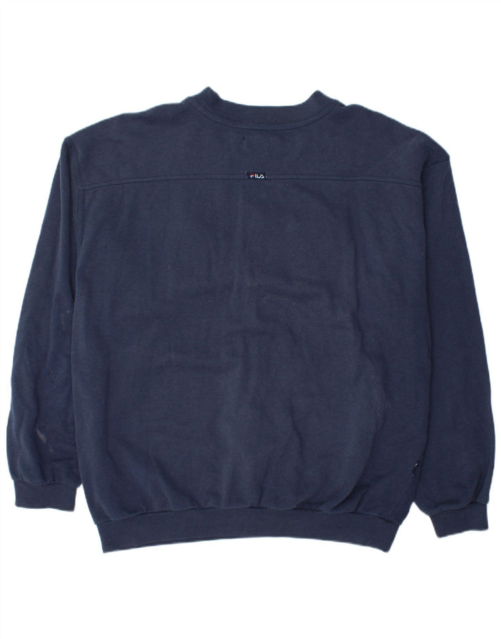 Fila Mens Graphic Sweatshirt Jumper XL Navy Blue