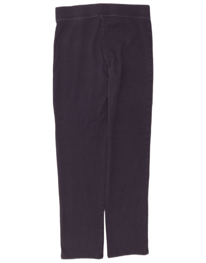 Marks & Spencer Womens Tracksuit Trousers UK 12 Medium  Navy Blue Cotton