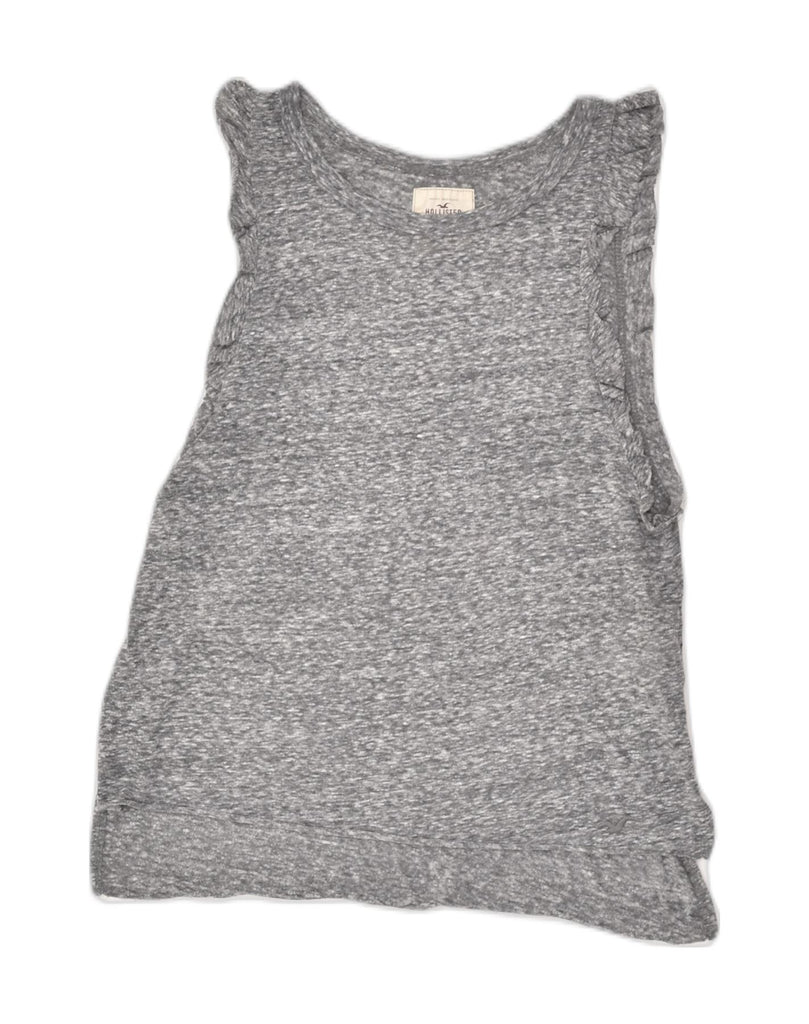 HOLLISTER Womens Vest Top UK 6 XS Grey Flecked Cotton | Vintage Hollister | Thrift | Second-Hand Hollister | Used Clothing | Messina Hembry 