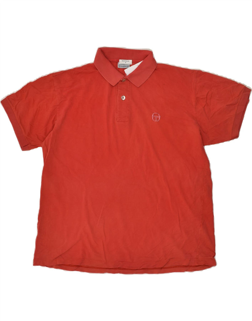 SERGIO TACCHINI Mens Polo Shirt Large Red Cotton Vintage Sergio Tacchini and Second-Hand Sergio Tacchini from Messina Hembry 