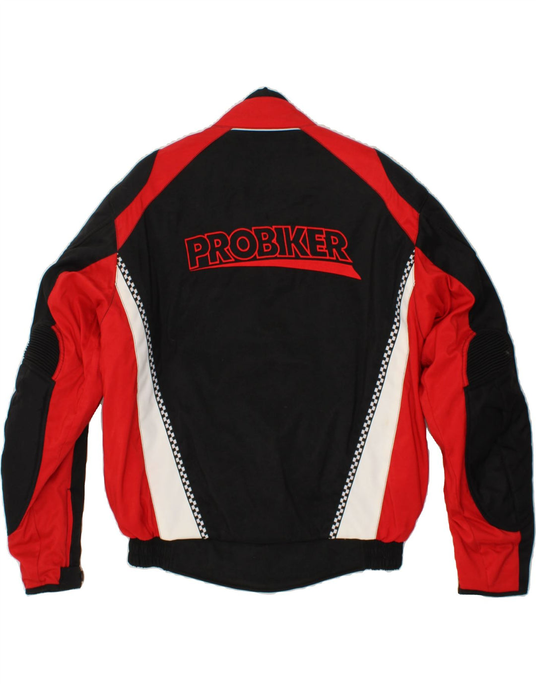 PROBIKER Mens Graphic Biker Jacket UK 42 XL Black Colourblock Polyamide Vintage Probiker and Second-Hand Probiker from Messina Hembry 