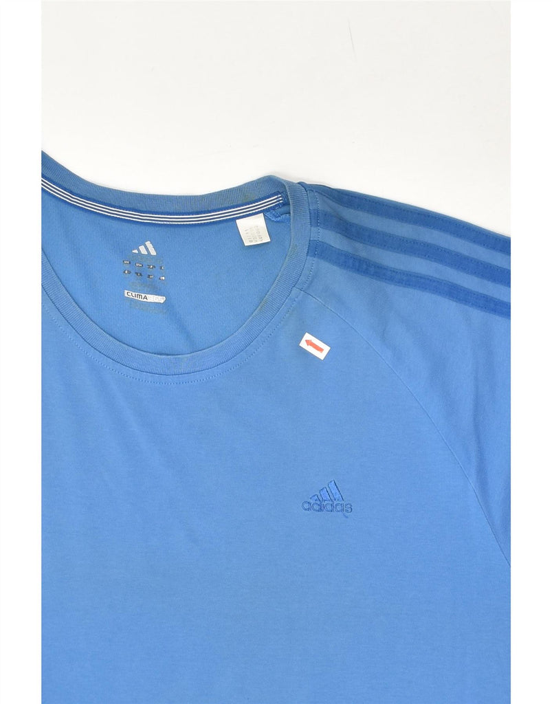 ADIDAS Mens T-Shirt Top 2XL Blue Cotton Vintage Adidas and Second-Hand Adidas from Messina Hembry 