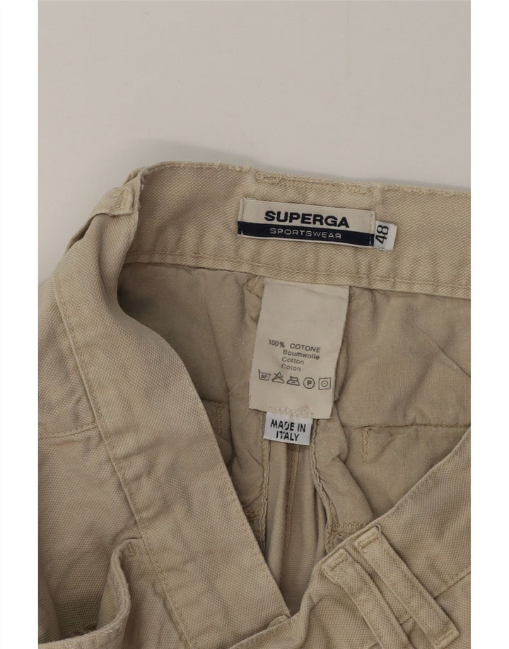 SUPERGA Mens Cargo Shorts IT 48 Medium W32  Beige Cotton