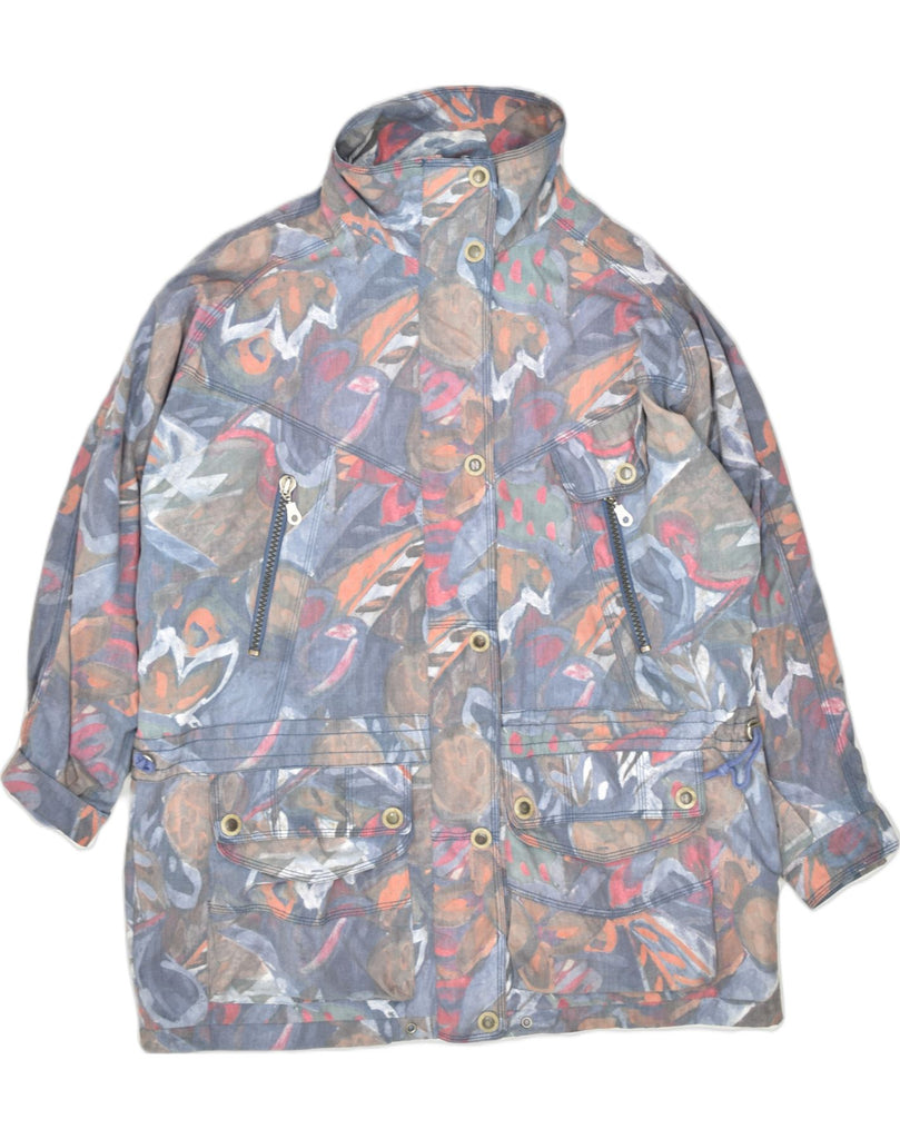 MAIER Womens Utility Jacket IT 44 Medium Multicoloured Floral Polyester | Vintage | Thrift | Second-Hand | Used Clothing | Messina Hembry 