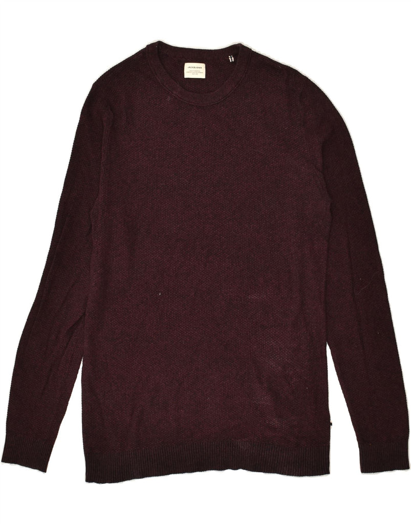 JACK & JONES Mens Crew Neck Jumper Sweater Medium Burgundy Cotton | Vintage Jack & Jones | Thrift | Second-Hand Jack & Jones | Used Clothing | Messina Hembry 