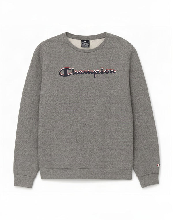 Champion Boys Graphic Sweatshirt Jumper 13-14 Years XL Grey Flecked Cotton