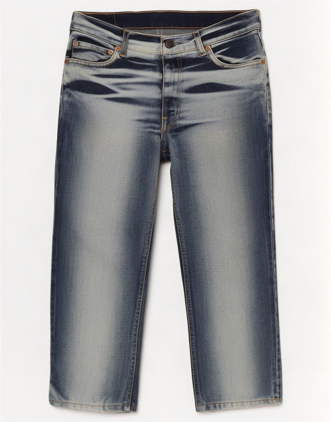 Levi's Mens 661 Capri Jeans W32 L22 Navy Blue Colourblock