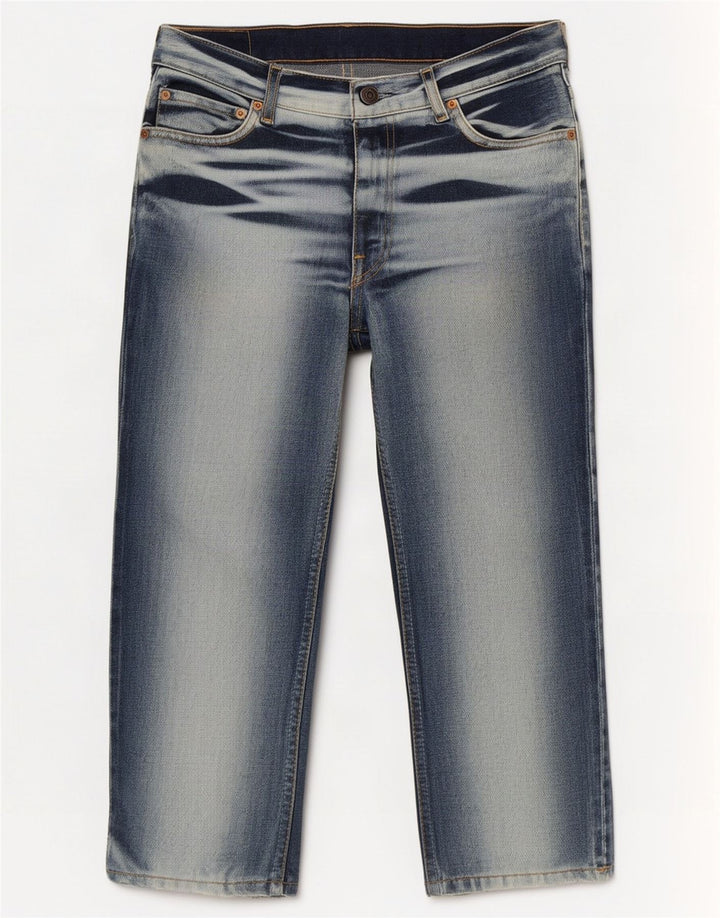 Levi's Mens 661 Capri Jeans W32 L22 Navy Blue Colourblock