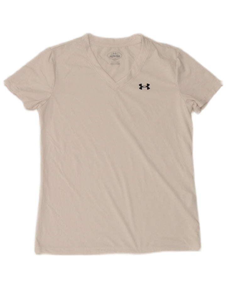 Under Armour Mens T-Shirt Top XS White Polyester