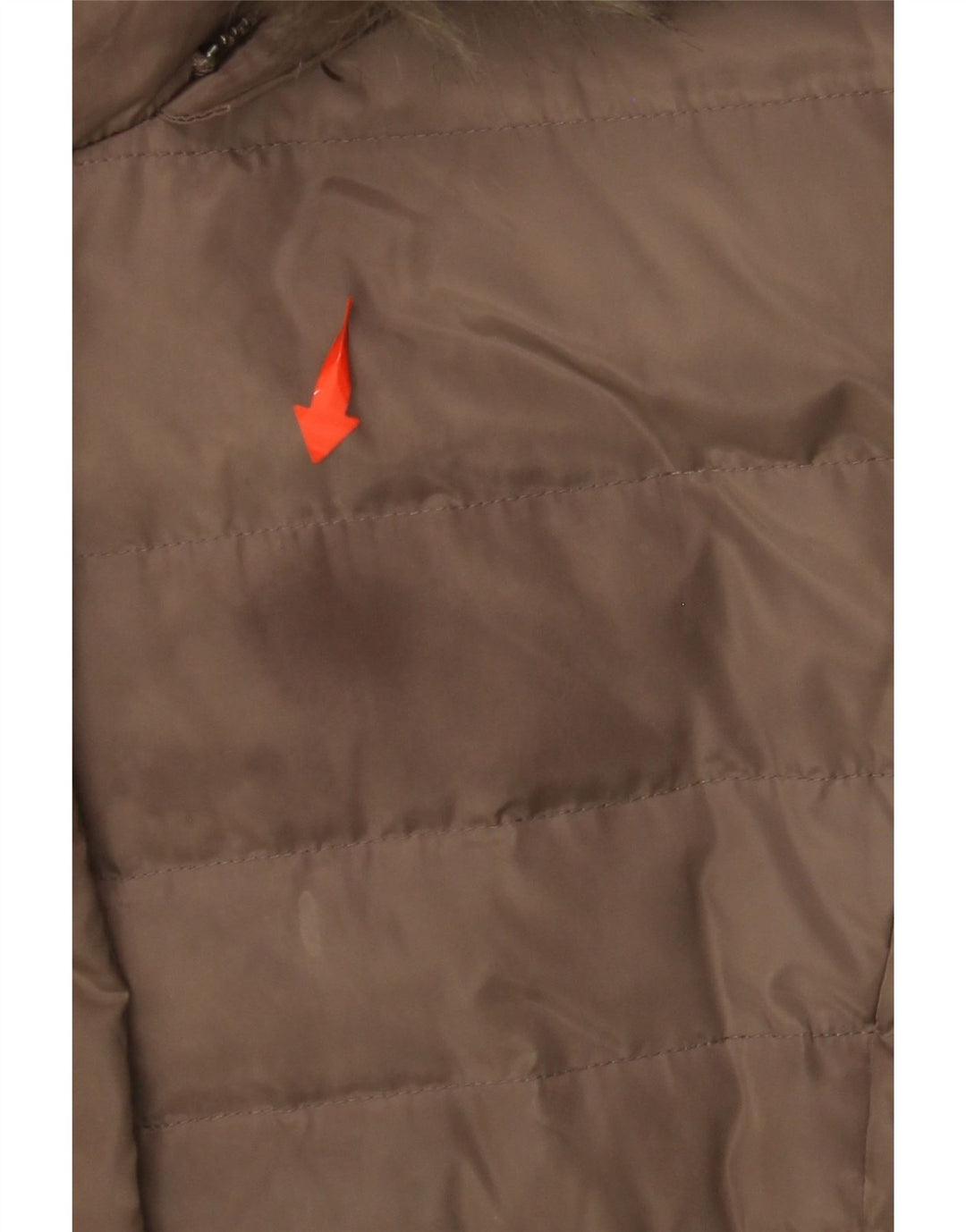 ARMANI JEANS Womens Hooded Padded Jacket IT 40 Small Brown Polyester