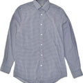 MICHAEL KORS Mens Stretch Slim Fit Shirt Size 15  Medium Blue Geometric | Vintage Michael Kors | Thrift | Second-Hand Michael Kors | Used Clothing | Messina Hembry 