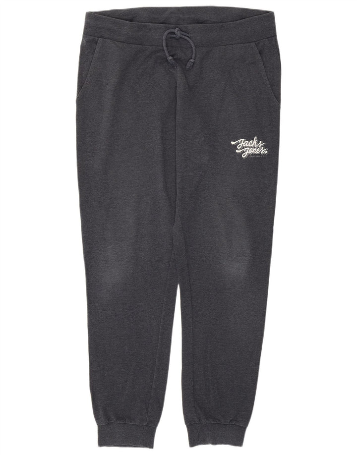 Jack & Jones Mens Tracksuit Trousers Joggers Large  Grey Cotton