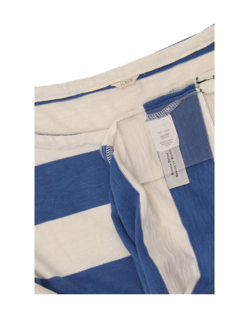 J. CREW Womens T-Shirt Dress UK 14 Large Blue Striped Cotton Vintage J. Crew and Second-Hand J. Crew from Messina Hembry 
