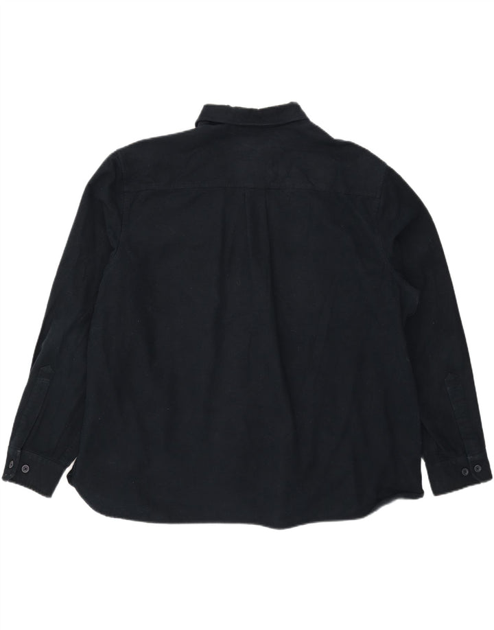 Eddie Bauer Mens Shirt 2XL Navy Blue Cotton