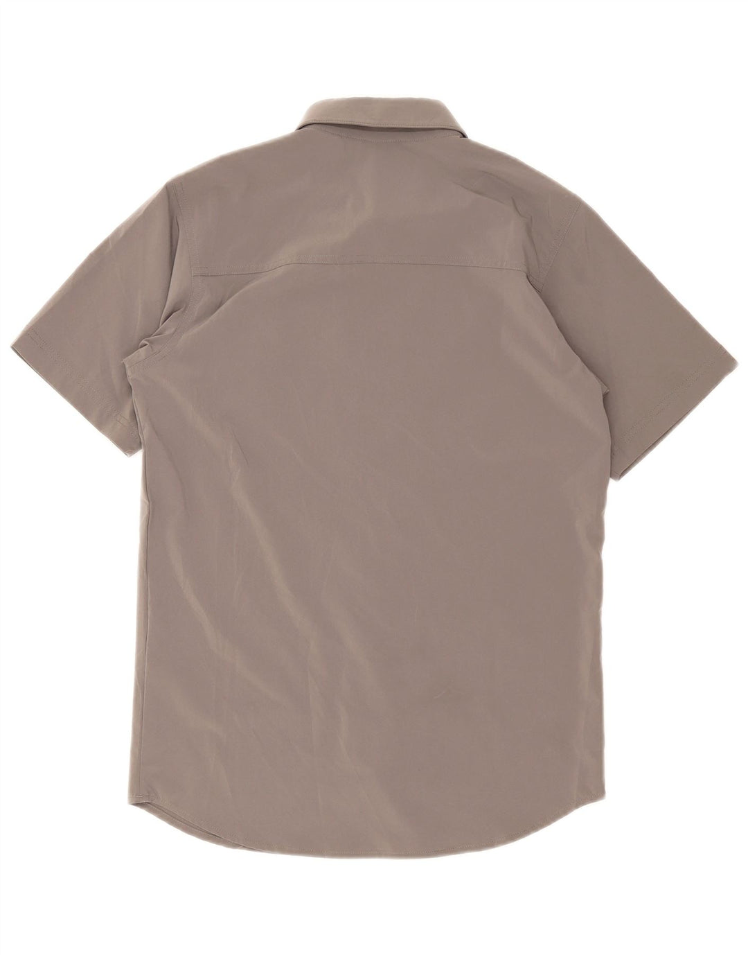 Columbia Mens Short Sleeve Shirt Small Grey Polyester