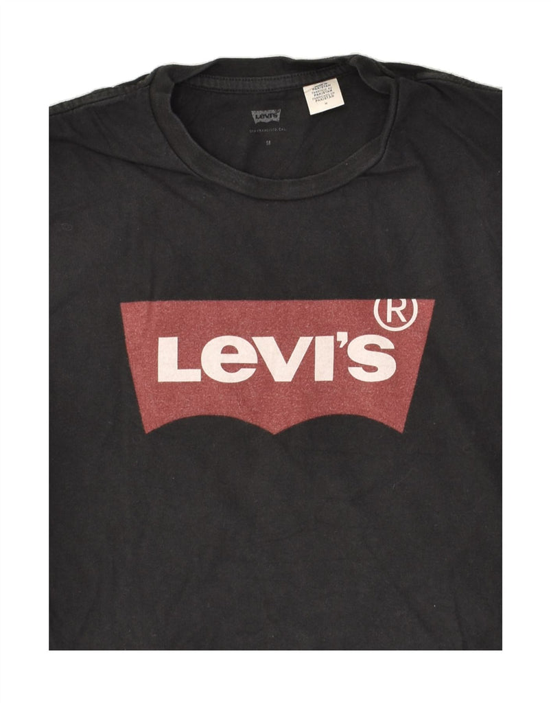 LEVI'S Mens Graphic T-Shirt Top Medium Black Cotton | Vintage Levi's | Thrift | Second-Hand Levi's | Used Clothing | Messina Hembry 