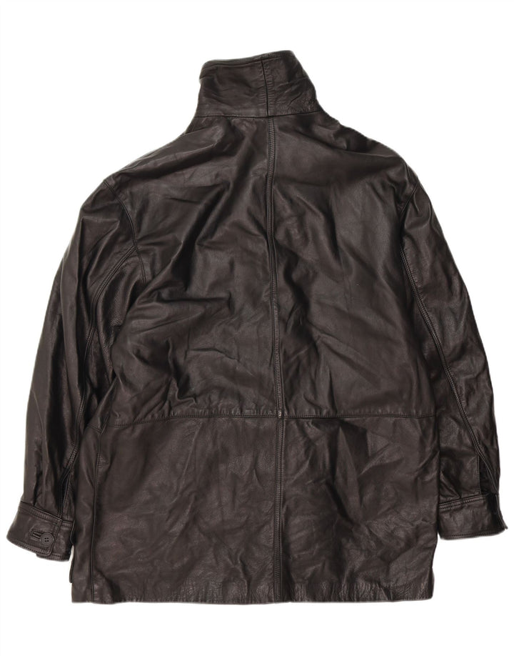 Vintage Mens Leather Jacket UK 40 Large Black Leather
