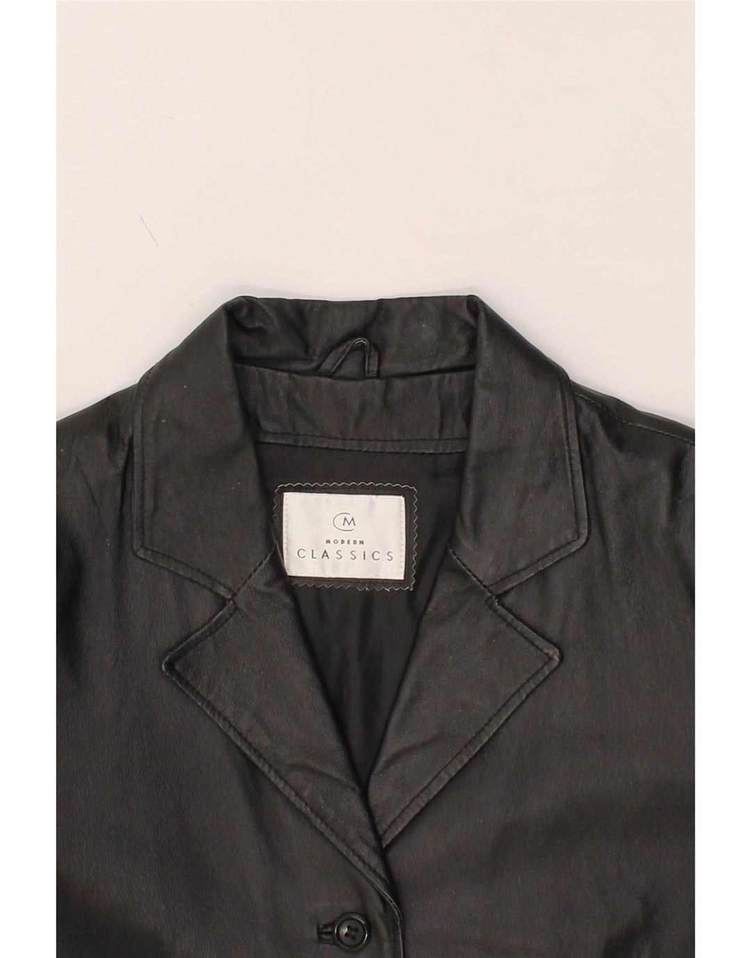 VINTAGE Womens Leather Jacket UK 14 Large  Black Leather Vintage Vintage and Second-Hand Vintage from Messina Hembry 