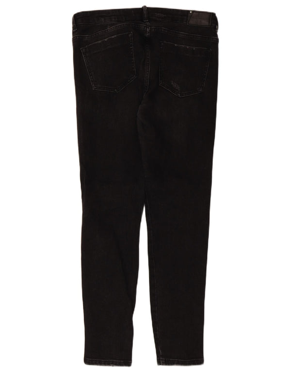 Zara Womens Trafaluc Distressed Skinny Jeans EU 40 Medium W30 L28 Black
