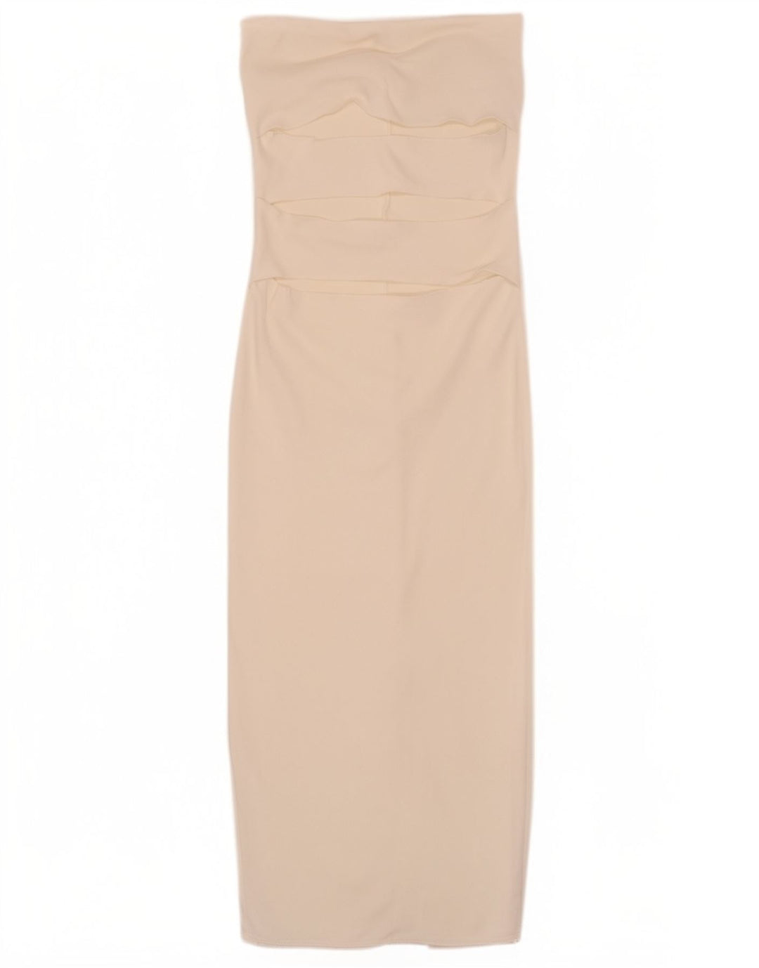 Zara Womens Strapless Dress UK 14 Medium White Viscose
