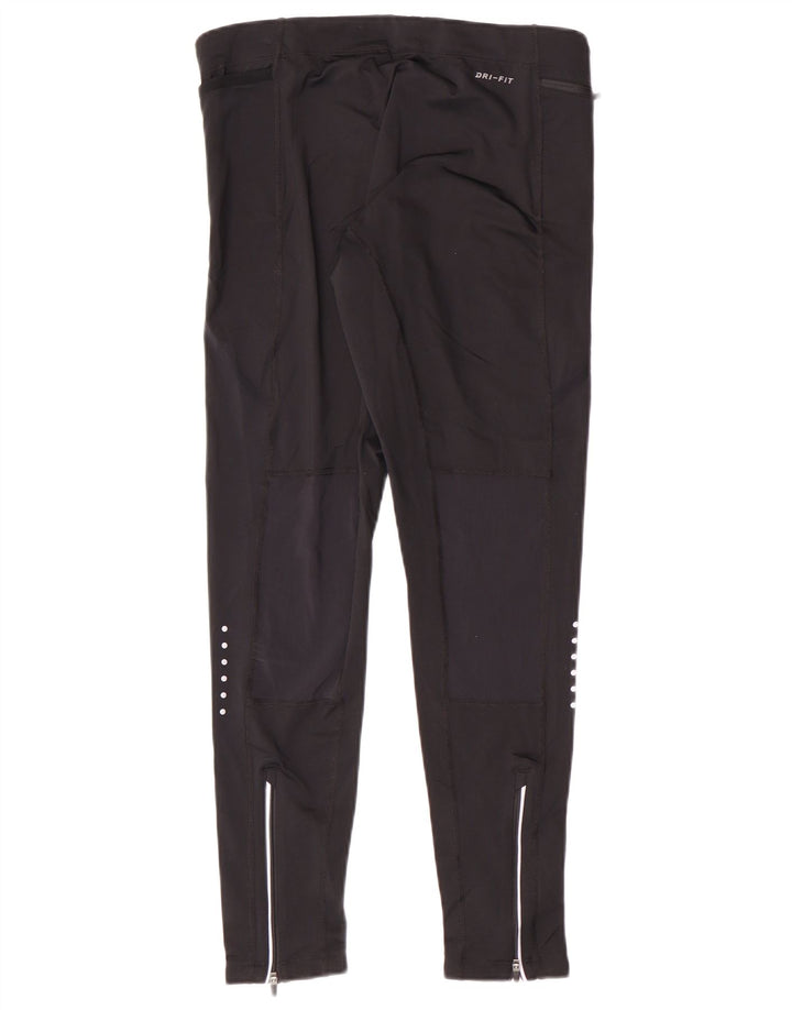 Nike Womens Dri Fit Leggings UK 12 Medium Black Polyester