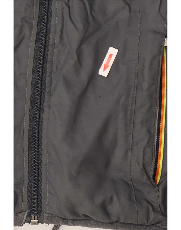 K-Way Womens Hooded Windbreaker Jacket UK 8 Small Grey Polyamide