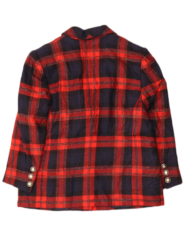 Graziella Womens 2 Button Blazer Jacket UK 16 Large Red Check
