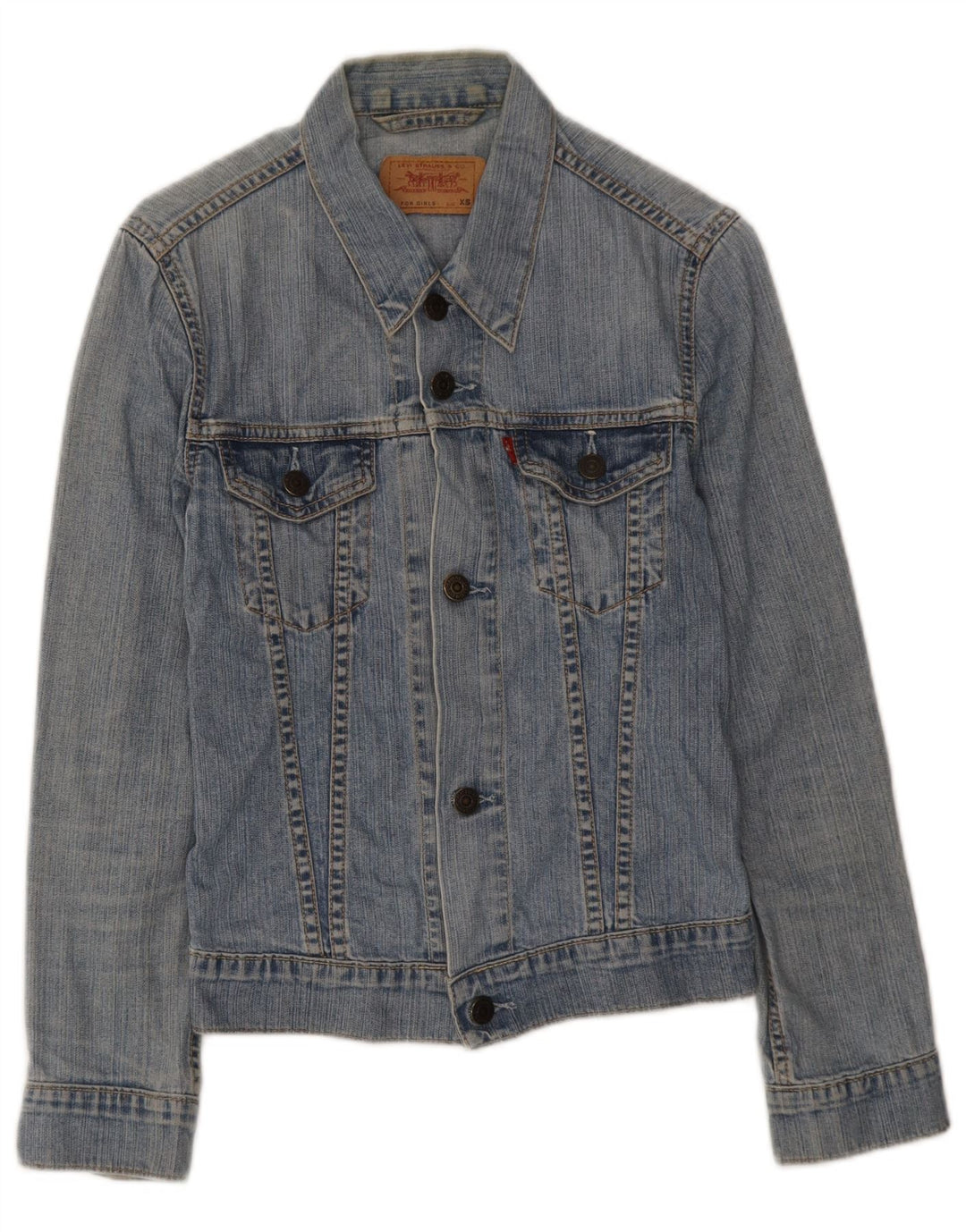 Levi's Girls Denim Jacket 7-8 Years XS Blue Cotton