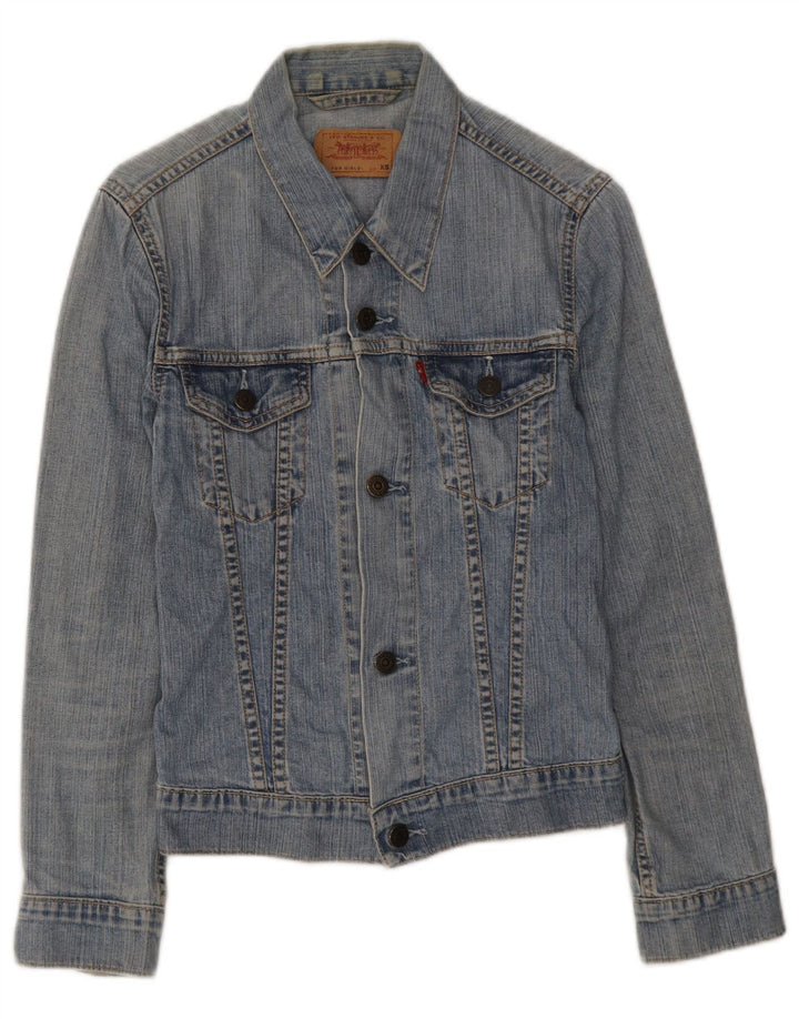 Levi's Girls Denim Jacket 7-8 Years XS Blue Cotton
