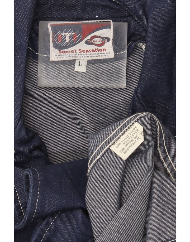 Take Two Mens Pea Coat UK 40 Large Navy Blue Polyester