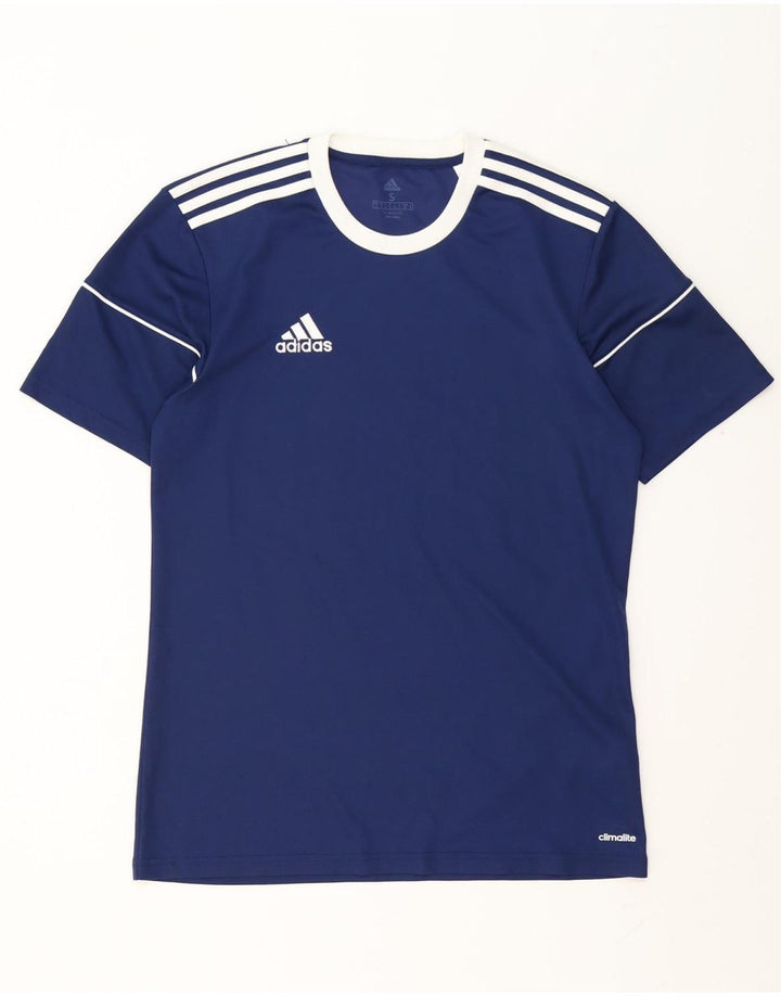 Adidas Mens Climalite T-Shirt Top Small Navy Blue Polyester